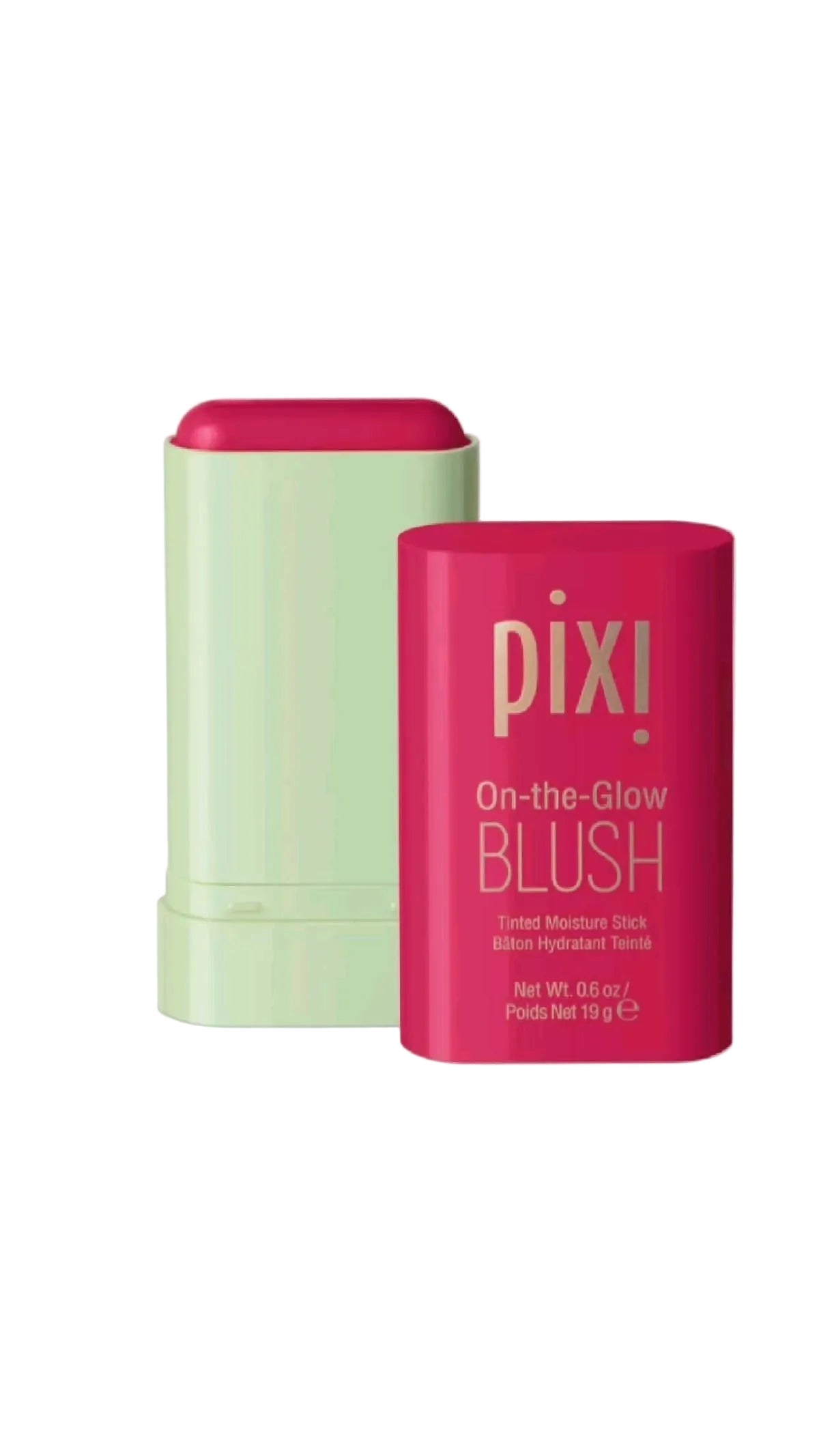 Pixi On the glow blush en barra.